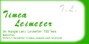 timea leimeter business card